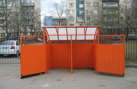 Купить металлическую площадку для твердых отходов