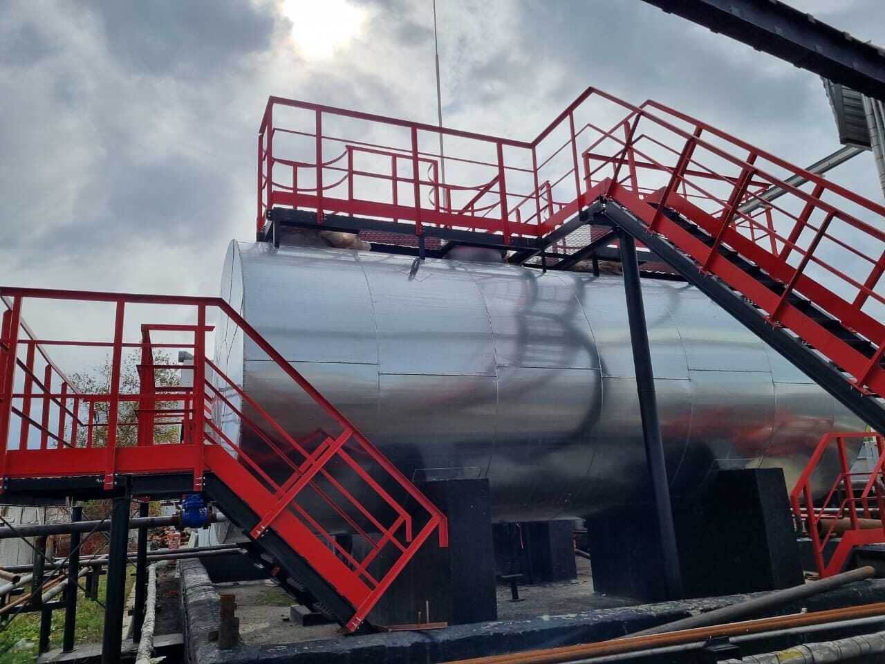 Изготовление и монтаж металлоконструкций площадки задвижек