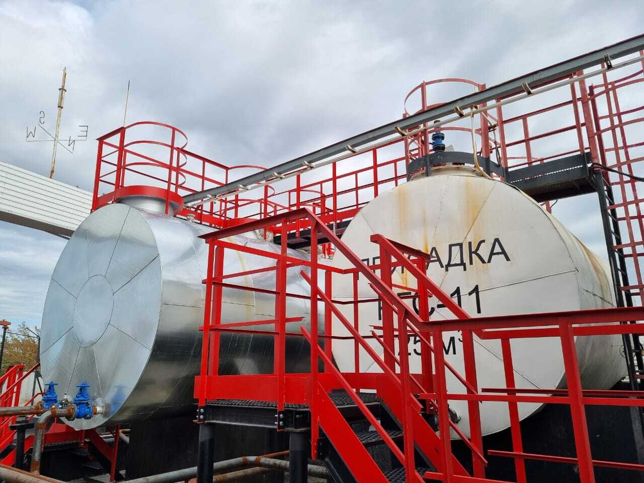 Изготовление и монтаж металлоконструкций площадки задвижек