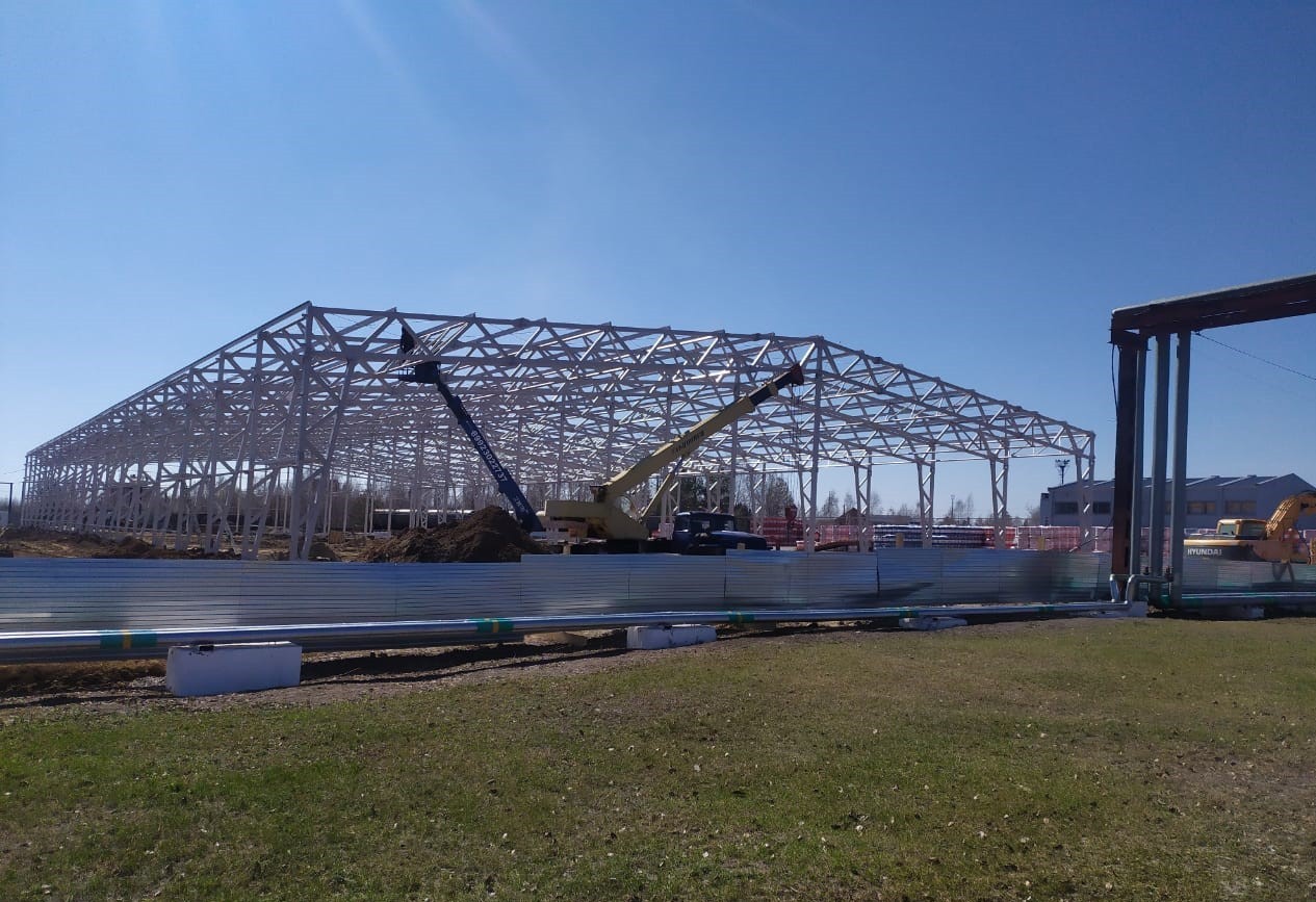 Строительно-монтажные работы металлоконструкции склада готовой продукции ПАО «Лукойл»